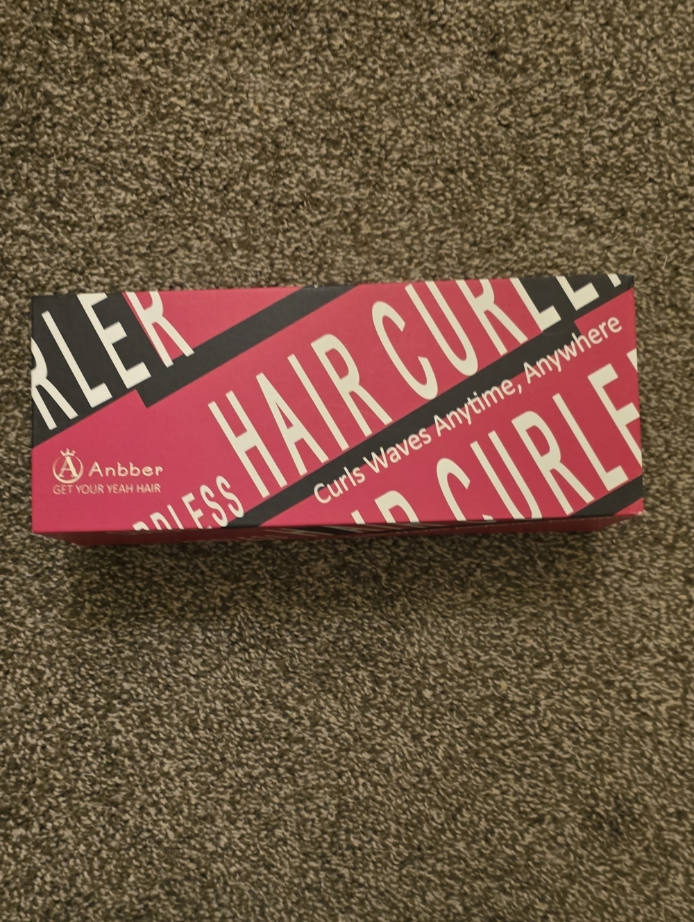 NEW Pink Cordless Hair Curler – Portable Heat Styling Tool